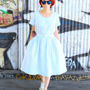 Pale Picnic Blue Dress